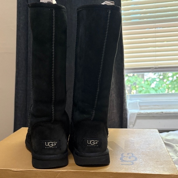 UGG Black Suede Classic  Tall Boots Size 7 - Picture 3 of 13